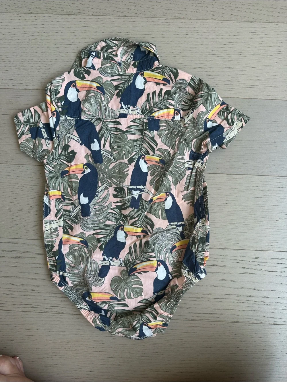 Carter's Pink Toucan Print Short-Sleeve Bodysuit